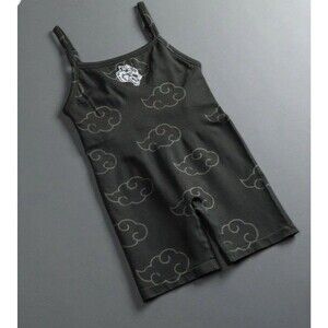 Darc Sport Women’s NARUTO "Believe" Black Bodysuit With Clouds Size M New